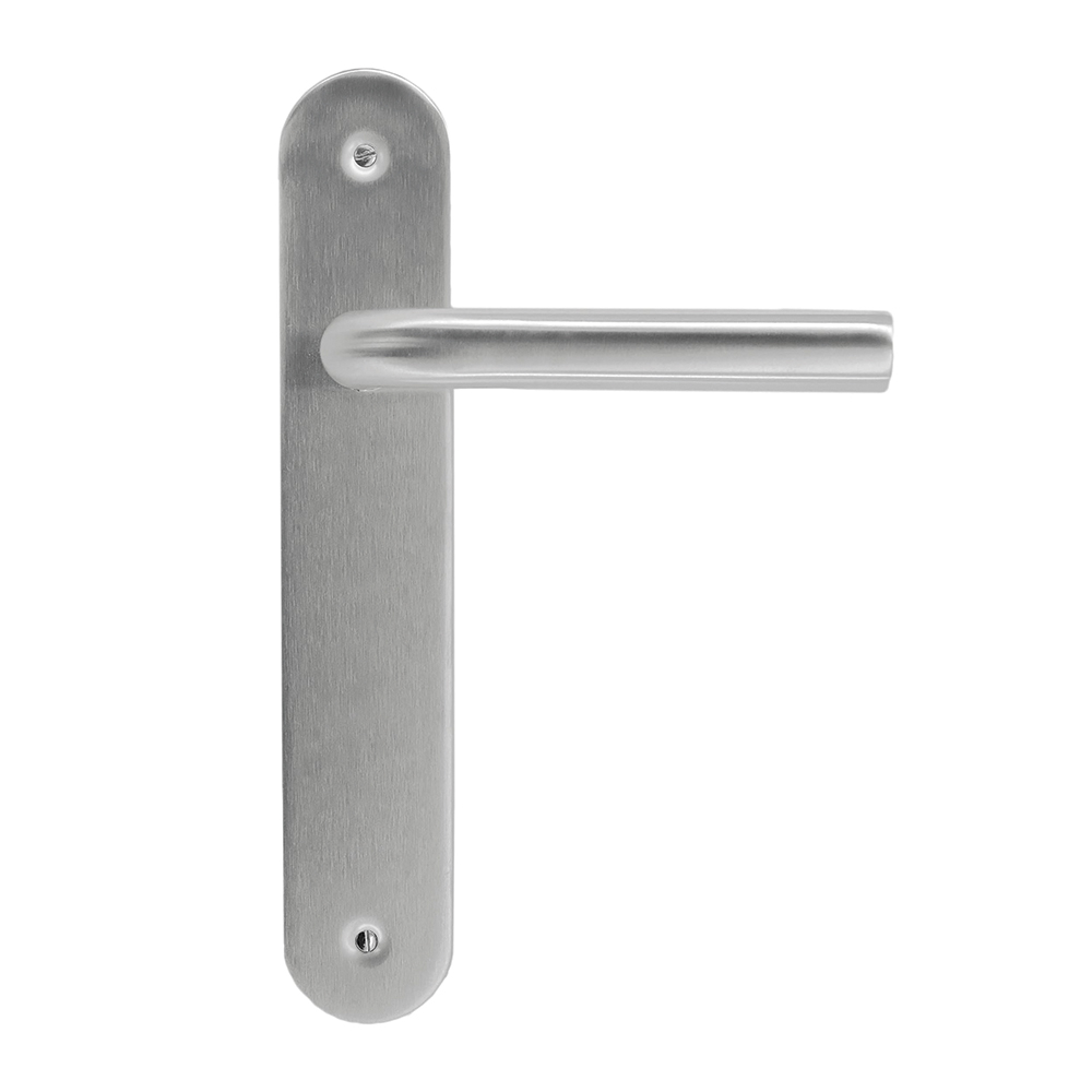 BEQUILLE L SHAPE 19MM INOX PLUS PLAQUE+CYL 110MM