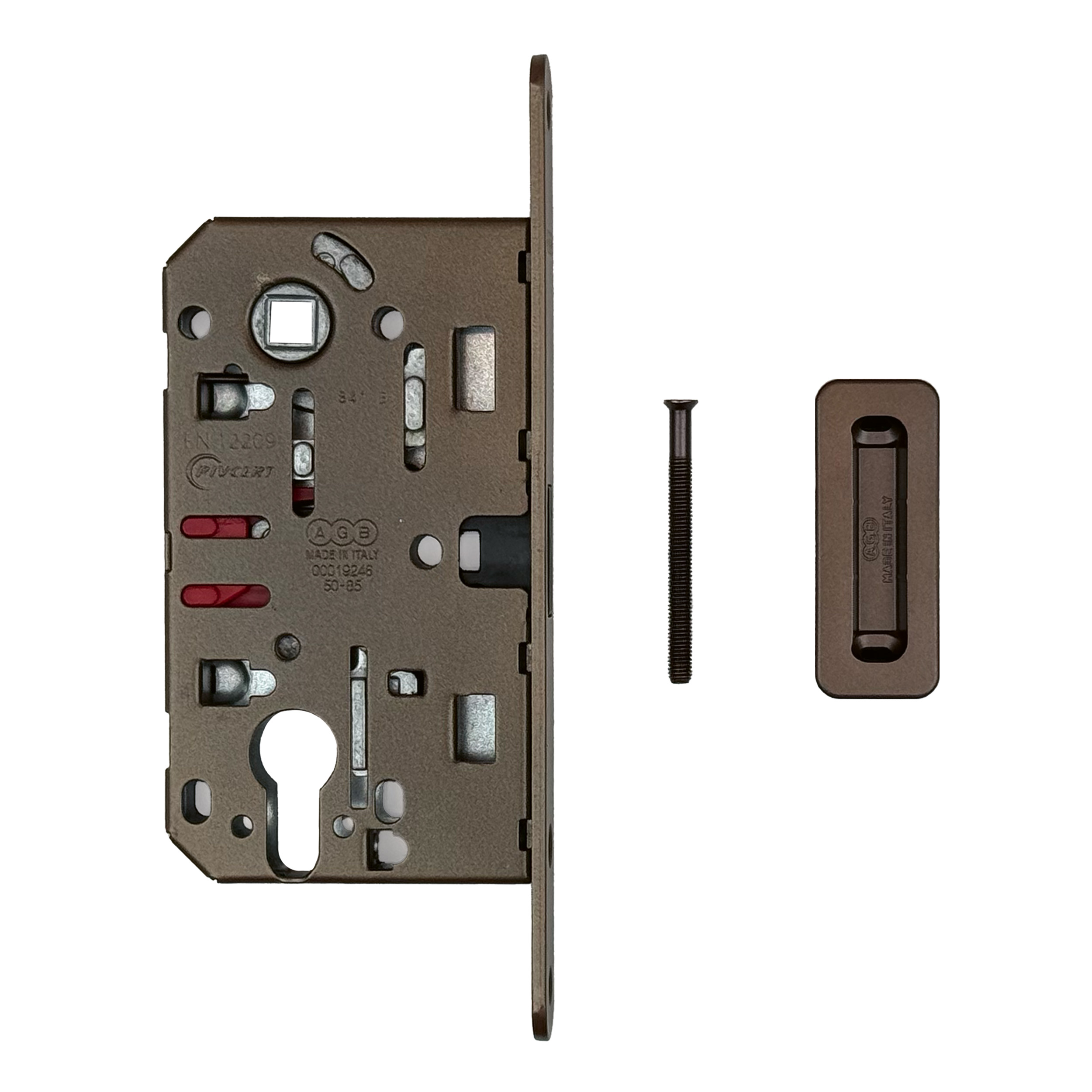 SERRURE MAGEENETIQUE AGB 18MM FUME MAT 90MM CONTRE PLAQUE REGLABLE